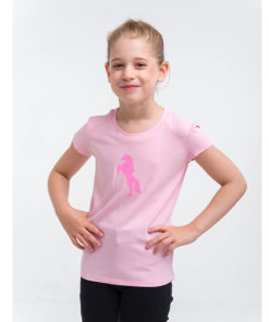 Camiseta Hípica Para Niña Just Pink Manga Corta Cavalliera Fw20-21