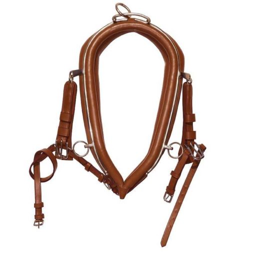 Halsband voor één paard60 cmHazelnoot-vernikkeld