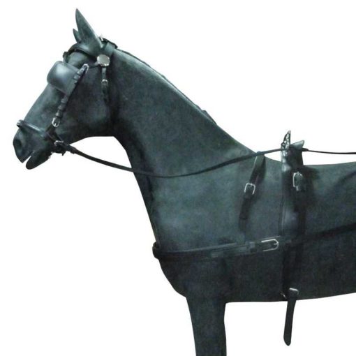 Trekk med brystplate for en hest Rimelig Nylon og LeatherCobBlack