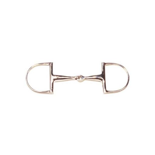 Snaffle D Verdum Solid Thick Stainless Steel Mouthpiece. 14 cm