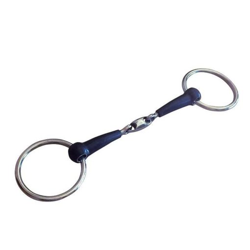 Double Articulated Rubber Ring Snaffle Ac. Inox.13.5 cm