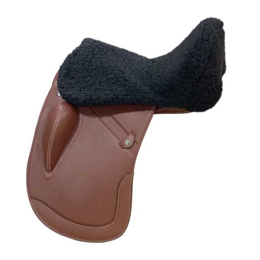 Shearling Cover For English Saddle Seat Black