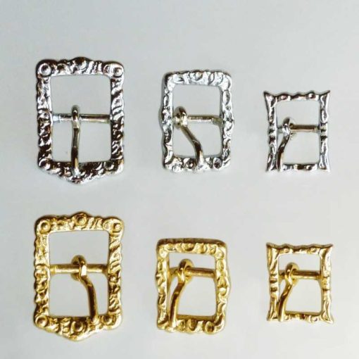 Kvadratisk portugisisk artighetsspänne 17mm guld